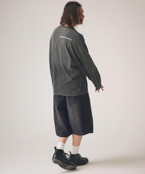ADAM PATEK(アダムパテック)の「mp14756-blasted light moleskin wide shorts ショートパンツ(AP2618014)(その他パンツ・メンズ・ブルー/ブラック・2/1)」の6枚目の写真