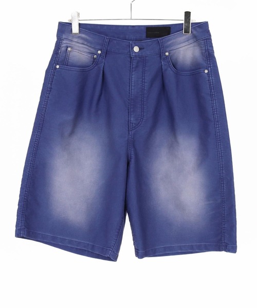 ADAM PATEK(アダムパテック)の「mp14756-blasted light moleskin wide shorts ショートパンツ(AP2618014)(その他パンツ・メンズ・ブルー/ブラック・2/1)」の8枚目の写真