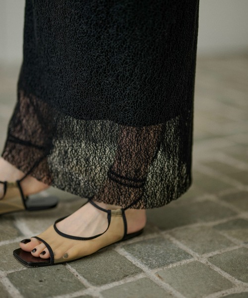 LAULEN(ローレン)の「lace narrow long skirt /レースナローロングスカート(スカート・レディース・ブラウン/ブラック・FREE)」の15枚目の写真
