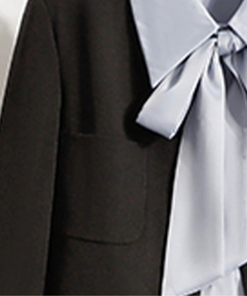 LA POMME petit（ラポミ・プチ）の「Elegant Blouse Jacket 3 Items Set Up（セットアップ・レディース・グレー/ブラック・X-LARGE/LARGE/MEDIUM/SMALL）」の7枚目の写真