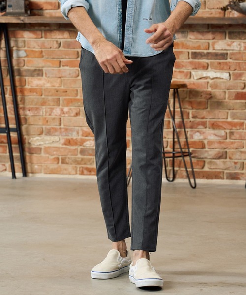 Maison code 13（メゾンコードサーティーン）の「mp14763-stretch oxford slacks スラックスパンツ(M26S-02)（スラックス・メンズ・チャコール/ブラック・S/M/L）」の3枚目の写真