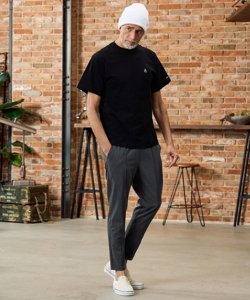 Maison code 13（メゾンコードサーティーン）の「mp14763-stretch oxford slacks スラックスパンツ(M26S-02)（スラックス・メンズ・チャコール/ブラック・S/M/L）」の6枚目の写真