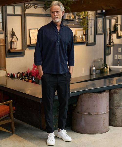 Maison code 13（メゾンコードサーティーン）の「mp14763-stretch oxford slacks スラックスパンツ(M26S-02)（スラックス・メンズ・チャコール/ブラック・S/M/L）」の14枚目の写真