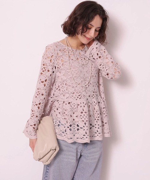Arpege story（アルページュストーリー）の「カップ付ベアキャミソール（Tシャツ/カットソー・レディース・ピンク・2/1）」の8枚目の写真
