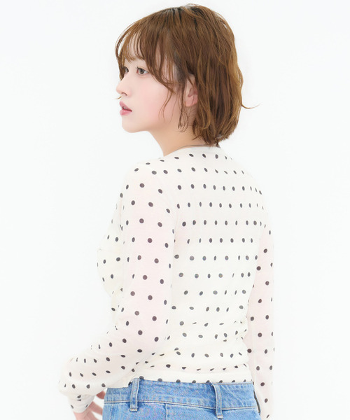 DAESE TOKYO(デセトウキョウ)の「『DAESE TOKYO/デセトウキョウ』シアードットカットソー(Tシャツ/カットソー・レディース・ブラック系1/ホワイト系1・FREE)」の5枚目の写真