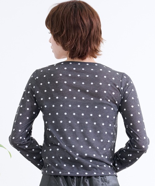 DAESE TOKYO(デセトウキョウ)の「『DAESE TOKYO/デセトウキョウ』シアードットカットソー(Tシャツ/カットソー・レディース・ブラック系1/ホワイト系1・FREE)」の9枚目の写真