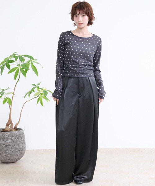 DAESE TOKYO(デセトウキョウ)の「『DAESE TOKYO/デセトウキョウ』シアードットカットソー(Tシャツ/カットソー・レディース・ブラック系1/ホワイト系1・FREE)」の10枚目の写真