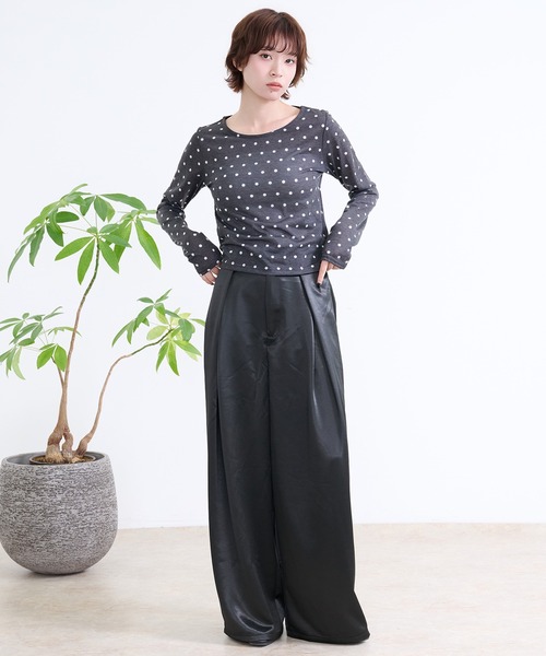 DAESE TOKYO(デセトウキョウ)の「『DAESE TOKYO/デセトウキョウ』シアードットカットソー(Tシャツ/カットソー・レディース・ブラック系1/ホワイト系1・FREE)」の13枚目の写真