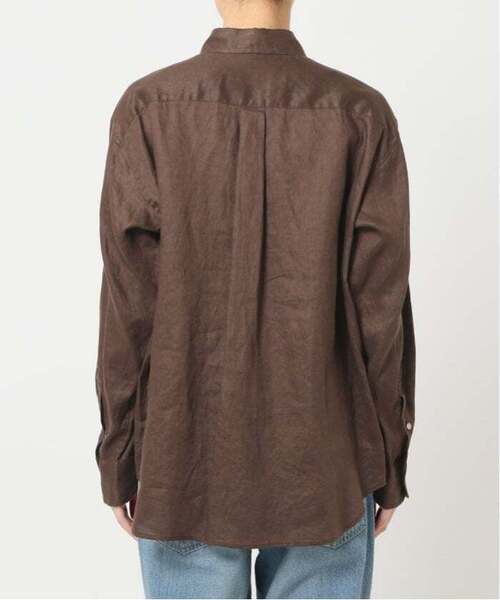 FRAMeWORK（フレームワーク）の「≪新色 / 追加≫フレンチリネンレギュラーシャツ2（シャツ/ブラウス・レディース・グリーン/ブルー/ダークブルー・FREE）」の16枚目の写真