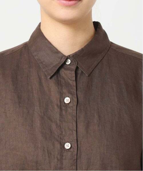 FRAMeWORK（フレームワーク）の「≪新色 / 追加≫フレンチリネンレギュラーシャツ2（シャツ/ブラウス・レディース・グリーン/ブルー/ダークブルー・FREE）」の17枚目の写真