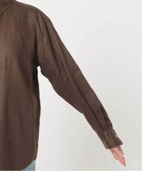 FRAMeWORK（フレームワーク）の「≪新色 / 追加≫フレンチリネンレギュラーシャツ2（シャツ/ブラウス・レディース・グリーン/ブルー/ダークブルー・FREE）」の19枚目の写真