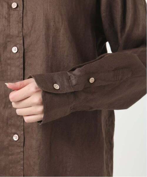 FRAMeWORK（フレームワーク）の「≪新色 / 追加≫フレンチリネンレギュラーシャツ2（シャツ/ブラウス・レディース・グリーン/ブルー/ダークブルー・FREE）」の20枚目の写真