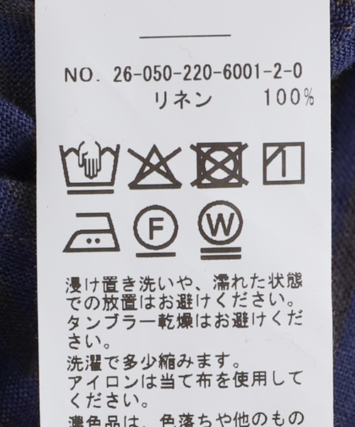 FRAMeWORK(フレームワーク)の「≪新色 / 追加≫フレンチリネンレギュラーシャツ2(シャツ/ブラウス・レディース・グリーン/ブルー/ダークブルー/ホワイト/ブラウン/ピンク/ネイビー・FREE)」の12枚目の写真