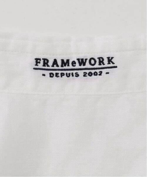 FRAMeWORK(フレームワーク)の「≪新色 / 追加≫フレンチリネンレギュラーシャツ2(シャツ/ブラウス・レディース・グリーン/ブルー/ダークブルー/ホワイト/ブラウン/ピンク/ネイビー・FREE)」の14枚目の写真