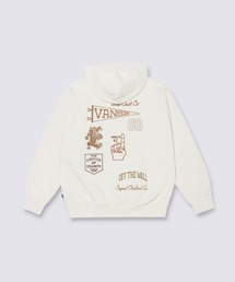 VANS（バンズ）の「カレッジグラフィックフーディー / SOL GRAPHIC HOODIE marshmallow VN000NDZFS81（パーカー）」
