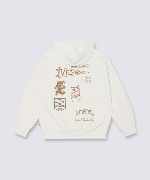 VANS(バンズ)の「カレッジグラフィックフーディー / SOL GRAPHIC HOODIE marshmallow VN000NDZFS81(パーカー・メンズ・オフホワイト・SMALL)」の1枚目の写真