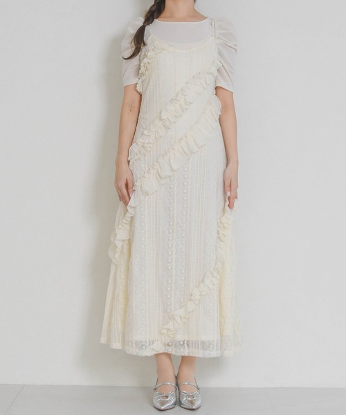31 Sons de mode(トランテアン ソン ドゥ モード)の「一部店舗限定 2026春夏新作 フリルキャミロングワンピース(ワンピース・レディース・ホワイト・フリ-)」の12枚目の写真