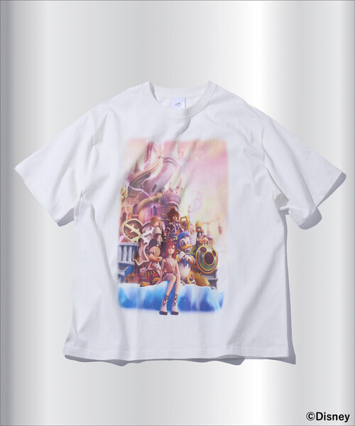 FREAK'S STORE（フリークスストア）の「FREAK’S STORE/フリークスストア KINGDOM HEARTS II / KEY ART TEE/キングダム ハーツ II / キーアートTシャツ（Tシャツ/カットソー・メンズ・ホワイト/ブラック・MEDIUM/LARGE/X-LARGE）」の2枚目の写真