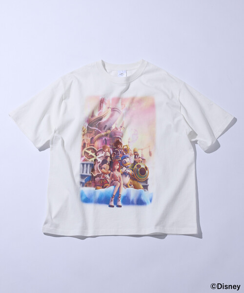 FREAK'S STORE（フリークスストア）の「FREAK’S STORE/フリークスストア KINGDOM HEARTS II / KEY ART TEE/キングダム ハーツ II / キーアートTシャツ（Tシャツ/カットソー・メンズ・ホワイト/ブラック・MEDIUM/LARGE/X-LARGE）」の3枚目の写真