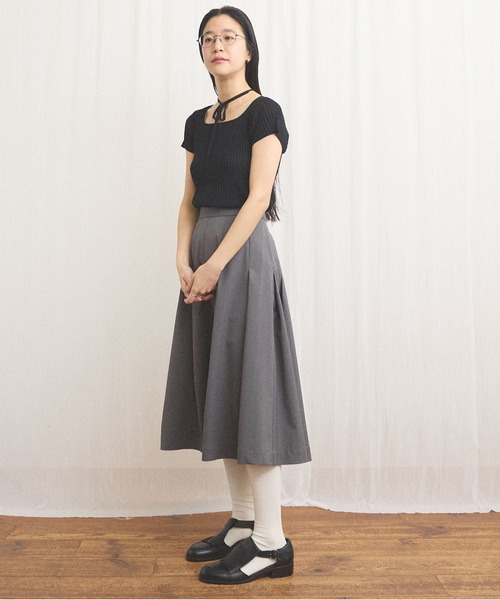 fig London(フィグロンドン)の「standard tuck skirt(スカート・レディース・チャコールグレー/グレー・FREE)」の20枚目の写真
