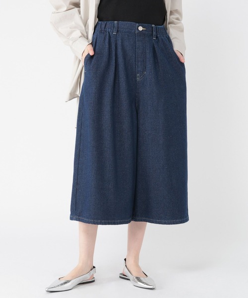 studio CLIP(スタディオクリップ)の「バギークロップドパンツ(その他パンツ・レディース・ベージュ/インディゴブルー・MEDIUM/LARGE)」の2枚目の写真