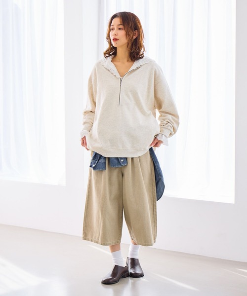 studio CLIP(スタディオクリップ)の「バギークロップドパンツ(その他パンツ・レディース・ベージュ/インディゴブルー・MEDIUM/LARGE)」の3枚目の写真