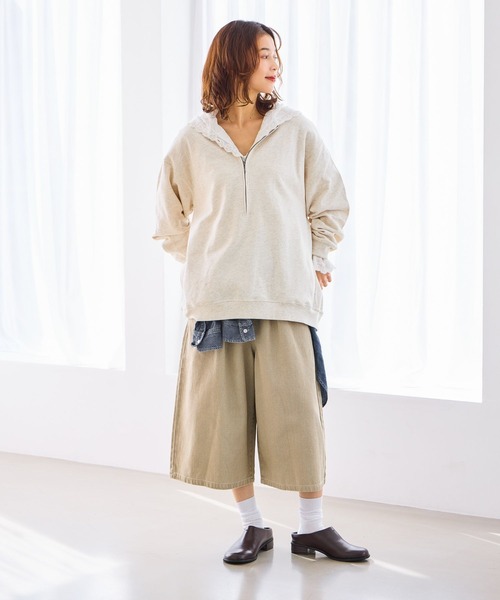 studio CLIP(スタディオクリップ)の「バギークロップドパンツ(その他パンツ・レディース・ベージュ/インディゴブルー・MEDIUM/LARGE)」の5枚目の写真