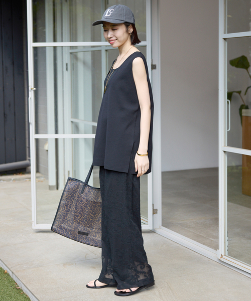 SLOBE IENA(スローブイエナ)の「《シリーズあり/》レースカットパンツ(その他パンツ・レディース・ホワイト/ベージュ/ブラック・FREE)」の6枚目の写真