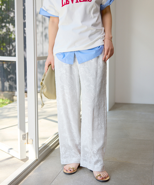 SLOBE IENA(スローブイエナ)の「《シリーズあり/》レースカットパンツ(その他パンツ・レディース・ホワイト/ベージュ/ブラック・FREE)」の21枚目の写真