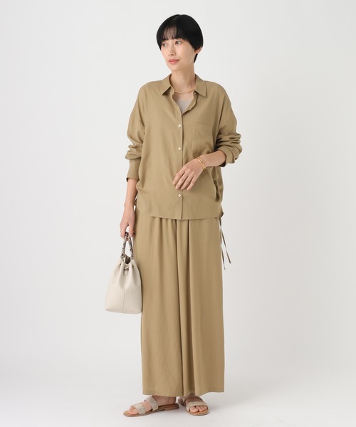 Elura(エルーラ)の「シャリサラワイドパンツ<低身長サイズあり>/661819(その他パンツ・レディース・ライトピンク/ネイビー/ダークブラウン/ベージュ・MEDIUM/FREE(S)/LARGE/SMALL)」の20枚目の写真