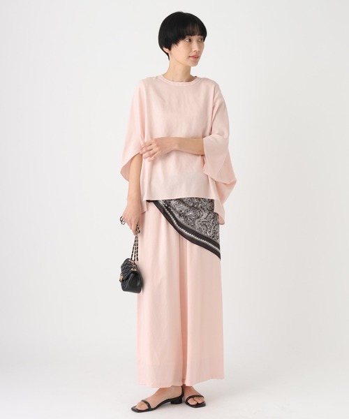 Elura(エルーラ)の「シャリサラワイドパンツ<低身長サイズあり>/661819(その他パンツ・レディース・ライトピンク/ネイビー/ダークブラウン/ベージュ・MEDIUM/FREE(S)/LARGE/SMALL)」の11枚目の写真