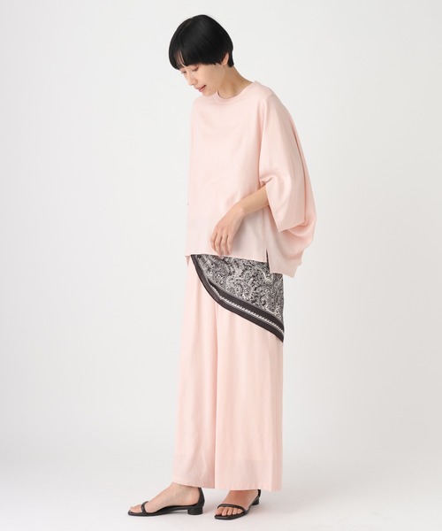 Elura(エルーラ)の「シャリサラワイドパンツ<低身長サイズあり>/661819(その他パンツ・レディース・ライトピンク/ネイビー/ダークブラウン/ベージュ・MEDIUM/FREE(S)/LARGE/SMALL)」の12枚目の写真