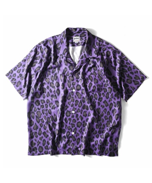HOUSTON（ヒューストン）の「【26SS新色追加】HOUSTON ヒューストン LEOPARD ALOHA SHIRT レオパード アロハシャツ / 開襟シャツ（シャツ/ブラウス・メンズ・ターコイズブルー/オフホワイト/ライム/パープル/ベージュ/チャコール・XL/L/M/XXL）」の6枚目の写真