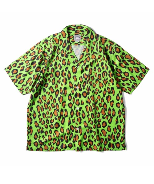 HOUSTON（ヒューストン）の「【26SS新色追加】HOUSTON ヒューストン LEOPARD ALOHA SHIRT レオパード アロハシャツ / 開襟シャツ（シャツ/ブラウス・メンズ・ターコイズブルー/オフホワイト/ライム/パープル/ベージュ/チャコール・XL/L/M/XXL）」の11枚目の写真