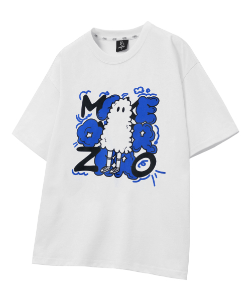 MOZMOZ(モズモズ)の「モズクラウド オーバーサイズ 半袖Tシャツ ホワイト(Tシャツ/カットソー・レディース・その他・1/2/3)」の1枚目の写真