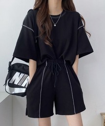 【セットアップ】ステッチデザインカットソー