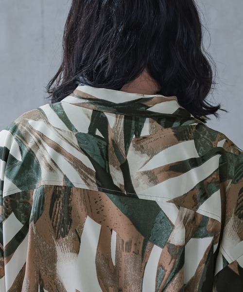 MDR(エムディアール)の「グラフィカルプリントカラーシャツ【セットアップ対応】(シャツ/ブラウス・メンズ・グリーン/ブラック・L/M)」の3枚目の写真