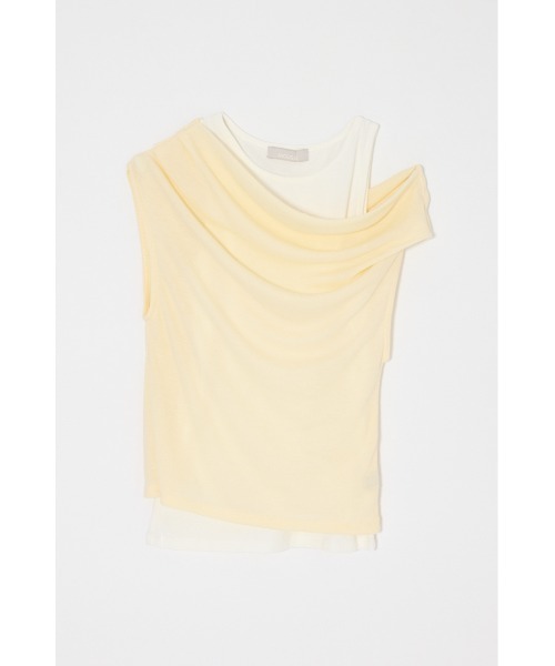 MOUSSY（マウジー）の「LAYERED OFF SHOULDER トップス（Tシャツ/カットソー・レディース・ミント/アイボリー/ブラック/杢グレー・FREE）」の13枚目の写真