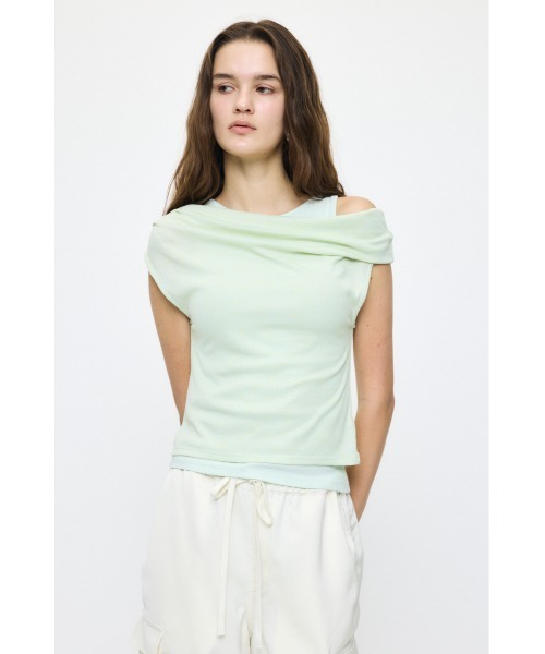 LAYERED OFF SHOULDER トップス（Tシャツ/カットソー）｜MOUSSY