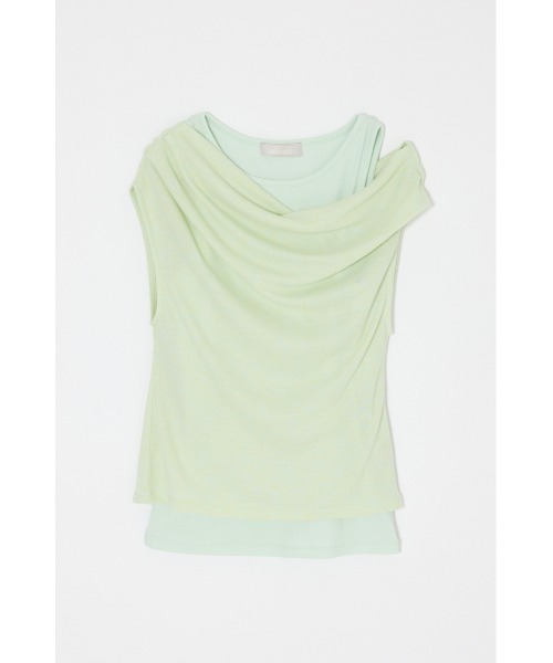 MOUSSY（マウジー）の「LAYERED OFF SHOULDER トップス（Tシャツ/カットソー・レディース・ミント/アイボリー/ブラック/杢グレー・FREE）」の20枚目の写真
