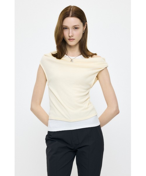 MOUSSY LAYERED OFF SHOULDER トップス LAYERED OFF SHOULDER トップス（Tシャツ/カットソー）｜MOUSSY