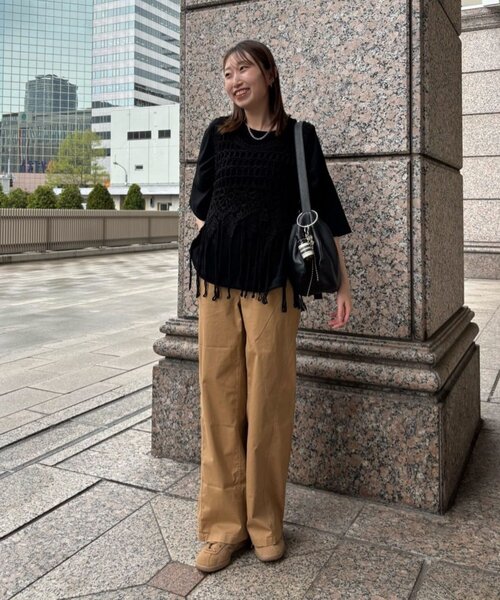 ear PAPILLONNER(イアパピヨネ)の「マクラメベスト【SUM1 STYLE】(ベスト・レディース・アイボリー/ブラック・FREE)」の19枚目の写真