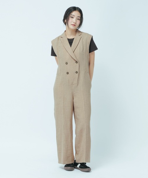 GLOBAL WORK(グローバルワーク)の「リネンライクオールインワン/661479(つなぎ/オールインワン・レディース・ライトベージュ/サックスブルー・MEDIUM/LARGE)」の13枚目の写真