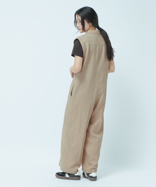 GLOBAL WORK(グローバルワーク)の「リネンライクオールインワン/661479(つなぎ/オールインワン・レディース・ライトベージュ/サックスブルー・MEDIUM/LARGE)」の15枚目の写真