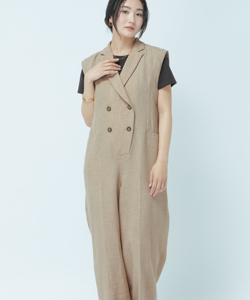 GLOBAL WORK(グローバルワーク)の「リネンライクオールインワン/661479(つなぎ/オールインワン・レディース・ライトベージュ/サックスブルー・MEDIUM/LARGE)」の16枚目の写真