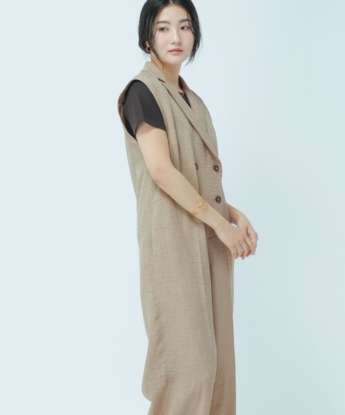 GLOBAL WORK(グローバルワーク)の「リネンライクオールインワン/661479(つなぎ/オールインワン・レディース・ライトベージュ/サックスブルー・MEDIUM/LARGE)」の18枚目の写真