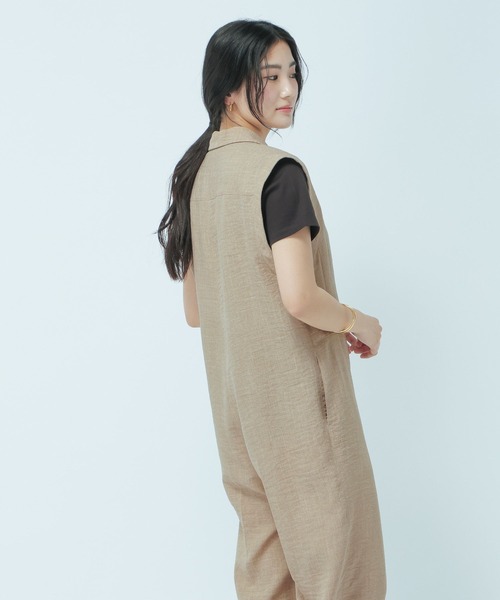 GLOBAL WORK(グローバルワーク)の「リネンライクオールインワン/661479(つなぎ/オールインワン・レディース・ライトベージュ/サックスブルー・MEDIUM/LARGE)」の19枚目の写真