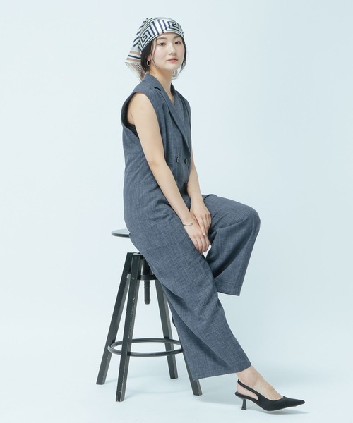 GLOBAL WORK(グローバルワーク)の「リネンライクオールインワン/661479(つなぎ/オールインワン・レディース・ライトベージュ/サックスブルー・MEDIUM/LARGE)」の21枚目の写真