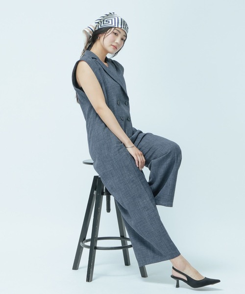 GLOBAL WORK(グローバルワーク)の「リネンライクオールインワン/661479(つなぎ/オールインワン・レディース・ライトベージュ/サックスブルー・MEDIUM/LARGE)」の22枚目の写真