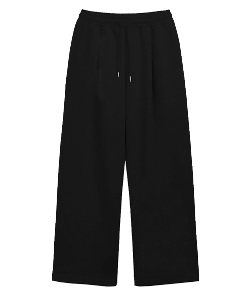 RANDOMOFF(ランダムオフ)の「NACRE GLOW ONE TUCK WIDE SWEAT PANTS (2color)(スウェットパンツ・レディース・ライトグレー/ブラック・SMALL/MEDIUM/LARGE)」の3枚目の写真